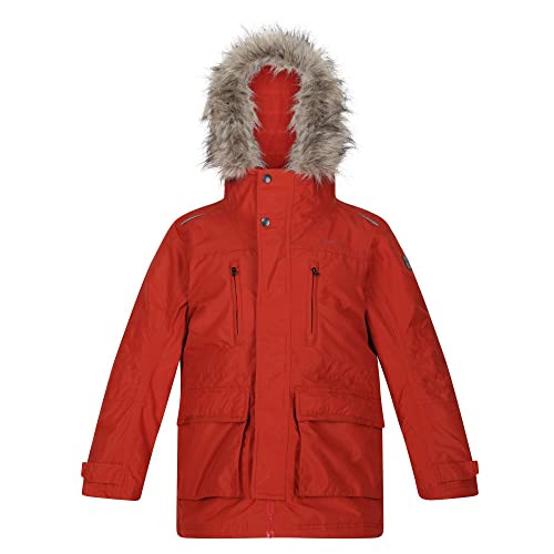 Regatta Unisex dziecięca kurtka Podrick Parka, Czerwony Ochre, 9 Lata