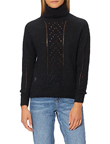 Blauer Knitting Golf Sweter Damski, 999 Czarny, 44
