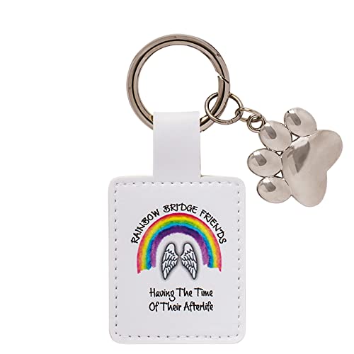 Rainbow Bridge Friends Unisex Wings brelok do kluczy, biały, wysokość 9,5 cm