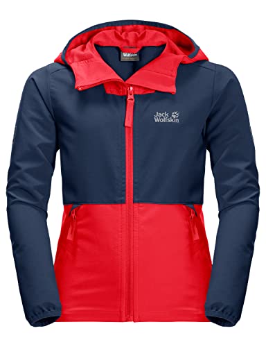 Jack Wolfskin Chłopięca Turbulence B Kurtka Softshell, Peak Red, 92