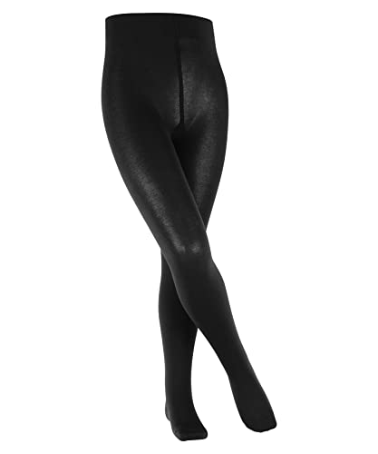 FALKE Uniseks - dzieci Rajstopy Cotton Touch K TI Bawełna grube jednokolorowe 1 Sztuka, Czarny (Black 3000), 98-104 (2-3 lata)