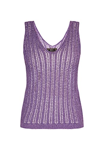 faina Damski top dzianinowy z efektowną przędzą 11026976, liliowy, S, bez, S
