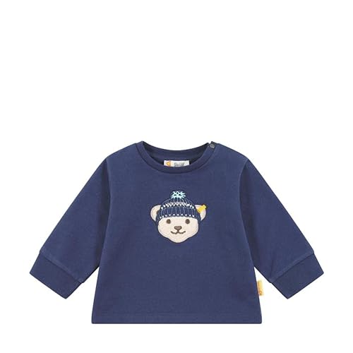 Steiff Bluza dziecięca chłopięca jednokolorowa, Crown Blue, 56