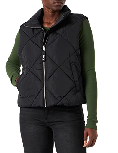 JACK&JONES Damska kamizelka JXFUME Short Quilted Vest SN, czarna, M, czarny, M