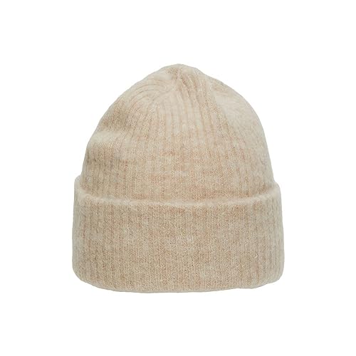SELECTED FEMME Damska czapka z dzianiny Slfmaline Knit Beanie Noos, beżowy, jeden rozmiar