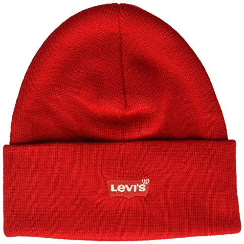 LEVIS NOŻA I AKCESORIES Męska czerwona Batwing haftowana luźna czapka