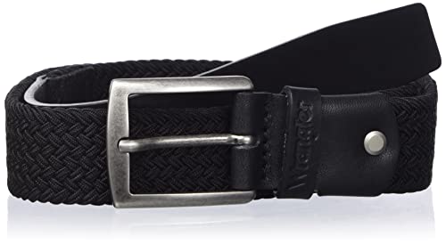 Wrangler Męski pasek tkany, czarny, 105, czarny