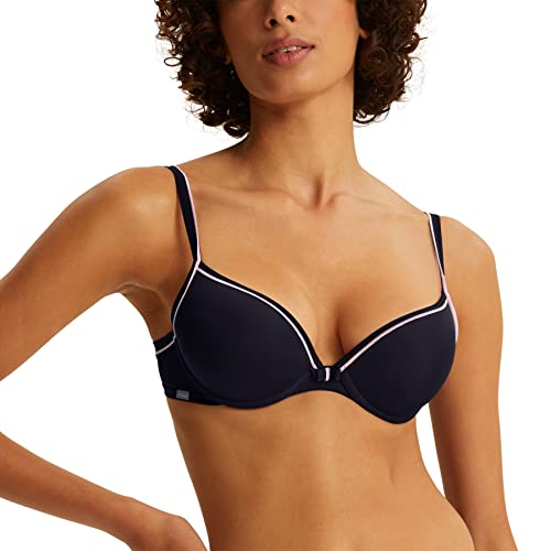 Variance - Biustonosz push-up z fiszbinami z czystej mikrofibry, czarny, 80C