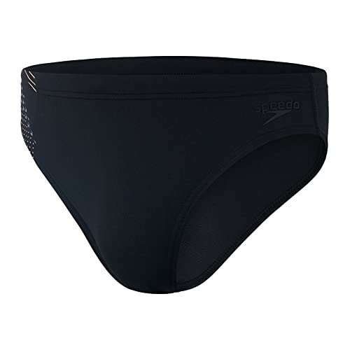 Speedo Męski panel techniczny 7 cm majtki, czarny/Papaya Punch/USA antracyt, 28