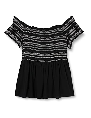 City Chic Women's Apparel Szczegóły Górna Koszula Damska, Czarny, 18 Plus