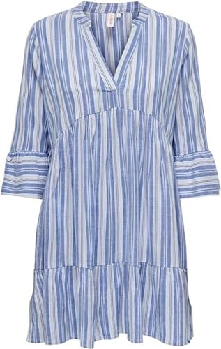 ONLY Damska sukienka ONLTONI Athena 3/4 WVN, Clear Sky/Stripes:Multi, S, Clear Sky/Stripes: multi, S
