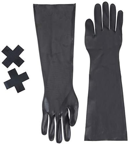 LATEXWEAR Damski lateks Wear- Guanti In Lattice Per Un Look Audace, M/L, szalik i zestaw rękawic, czarny (Nero 001), One Size (rozmiar producenta: 1)