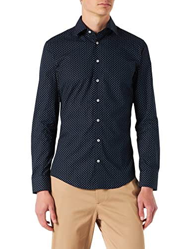 Seidensticker Męska koszula biznesowa, granatowy, 45