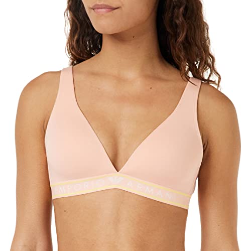 Emporio Armani Women's Iconic Logoband Biustonosz Wyściełany Biustonosz Damski, Apricot, L