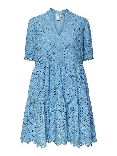 YAS Sukienka damska Yasholi Ss Dress S. Noos, niebieski, S