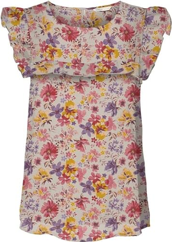 ONLY Women's ONLSTAR Life FIA S/L O-Neck TOP PTM T-Shirt, Camellia Rose/AOP:Star Summer Flowers, S, Camellia Rose/Aop:star Summer Flowers, S