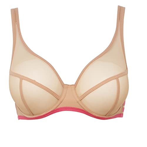 Maison Lejaby - Biustonosz z fiszbinami Lycra NUFIT Damski, Różowy, M