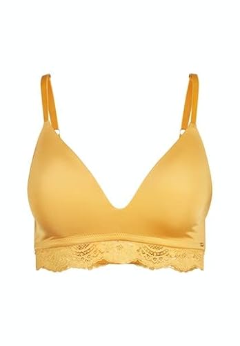 Skiny Damskie miseczki z fiszbinami Shiny Lace formowany biustonosz, jasne złoto, standardowy