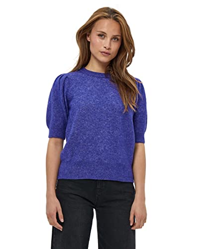 Minus Firma Knit Tee Dzianiny Koszulka damska, Niebieski (536 Royal Blue Melange), L