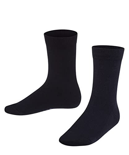 FALKE Uniseks - dzieci Skarpety Family K SO Zrównoważona Bawełna jednokolorowe 1 Para, Niebieski (Dark Marine 6170), 23-26 (2-3 lata)