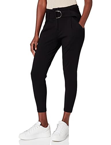 VERO MODA Damskie spodnie Vmbailey Hr Paperbag Belt Pants Petite, czarny, M x 28L