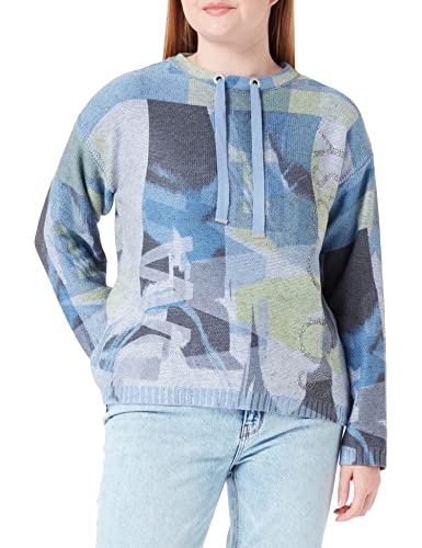 So Cosy Damski sweter 5004/8021, niebieski/zielony, 40, niebieski/zielony, 40