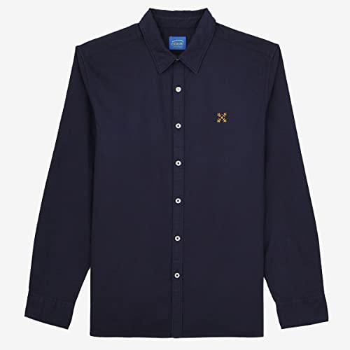 OXBOW O2CART Męska koszula z długim rękawem Oxford Deep Navy