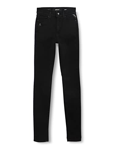 Replay jeansy damskie mjla, 098 BLACK, 25W / 32L