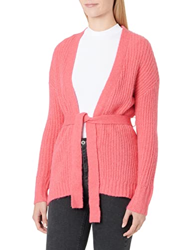 Vila Damski sweter z dzianiny, Fandango Pink/Szczegóły: melanż, XL