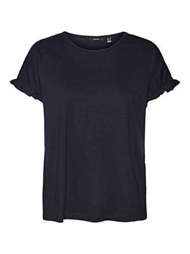 VERO MODA Damska koszulka Vmdana Ss O-Neck Top JRS, granatowy blezer, S
