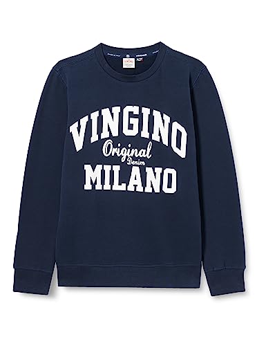 Vingino Bluza chłopięca Crewneck Classic, niebieski (midnight blue), 10 lat