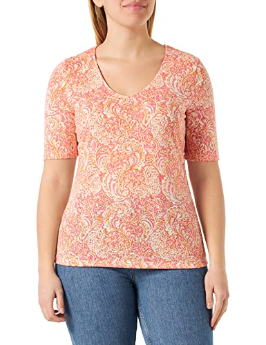 GERRY WEBER Edition Damska koszulka 870042-44038, fioletowa/różowa/czerwona/pomarańczowa, nadruk: 46, liliowy/różowy/czerwony/pomarańczowy nadruk, 46