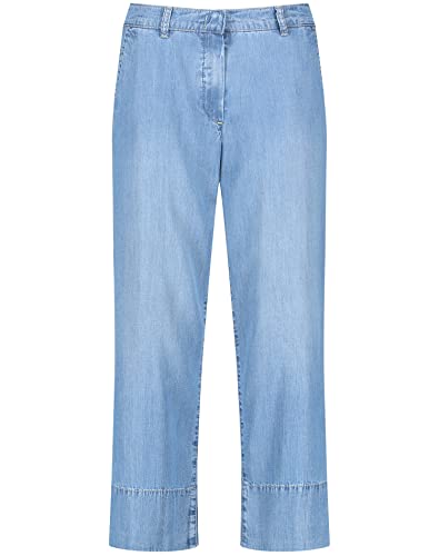 GERRY WEBER Edition Damskie spodnie Culotte na czas wolny, Niebieski z zużyciem, 34