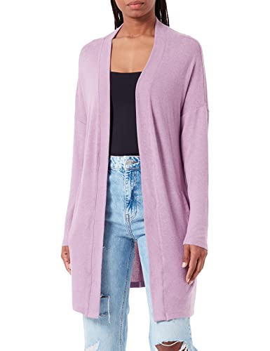 Soya Concept Sweter damski kardigan, Melange fioletowa mgiełka, XS