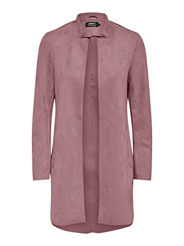 ONLY Damski płaszcz Onlsoho ze sztucznego zamszu Coatigan Cc OTW, Nostalgia Rose, XS