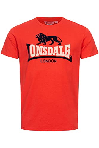 Lonsdale LUBCROY T-shirt męski, regularny krój, Red/Navy/Sand, XXL 117365