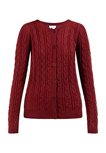 aleva Damski kardigan 15424697-AL04, czerwony, M/L, czerwony, M-L
