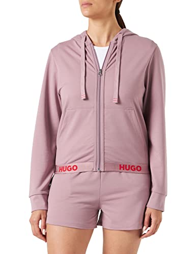HUGO Damska kurtka sportowa z logo Loungewear, Light/Pastel Purple530, S