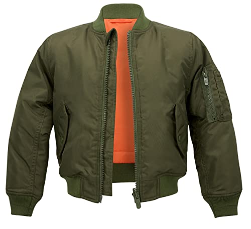 Brandit Unisex Kids MA1 kurtka Blouson, oliwkowa, normalna