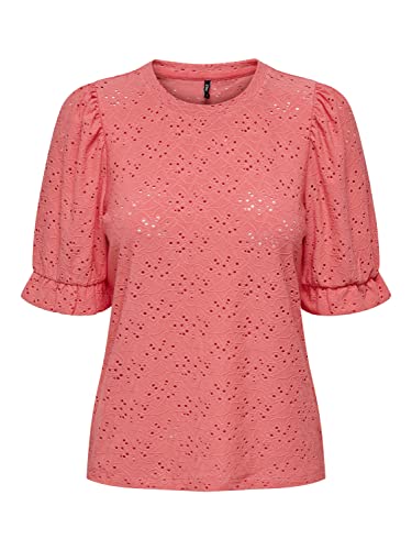 Bestseller A/S ONLSMILLA S/S Puff JRS Top, Tea Rose, XXS, Ró?owy herbaciany, XXS