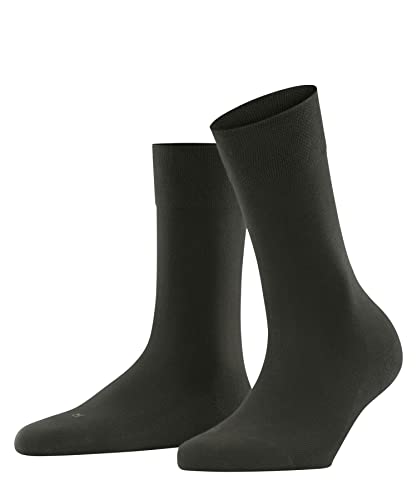 FALKE Kobiety Skarpety Sensitive London W SO Zrównoważona Bawełna bezuciskowe 1 Para, Zielony (Khaki 7826), 35-38