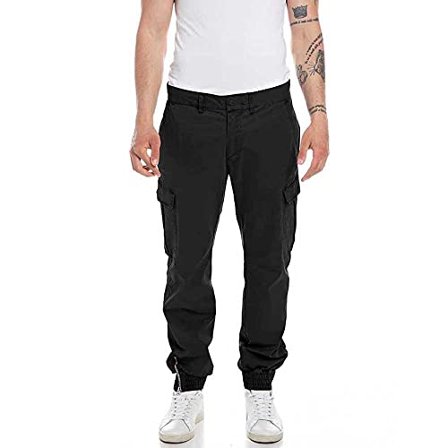 Replay Spodnie męskie, 098 BLACK, 32W / 30L