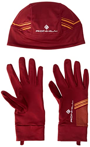 RONHILL Damska czapka beanie i rękawica zestaw akcesoriów zimowych, Cabernet/Dune, M/L