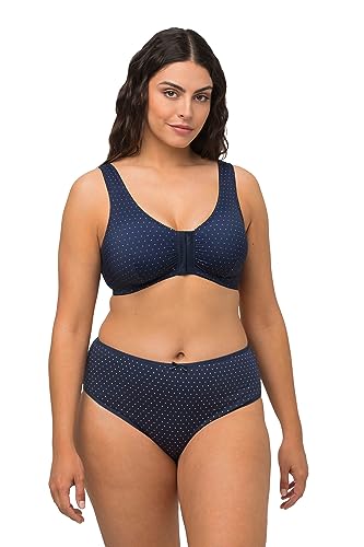 Ulla Popken Biustonosz damski, Dot, C/D-Cup, niebieski (nachtblau), 120D