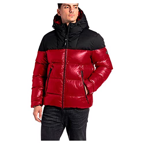 Replay Kurtka męska, 158 Dark Red, XXL