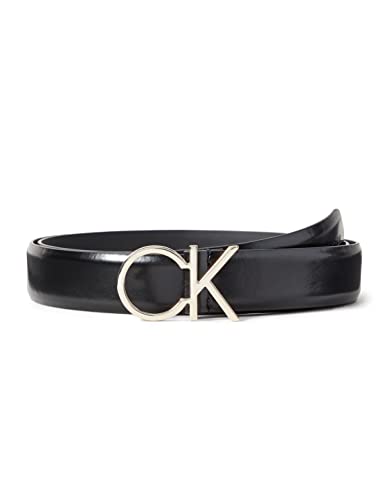 calvin klein Damski pasek z logo RE-Lock 30 mm, Ck czarny, 115