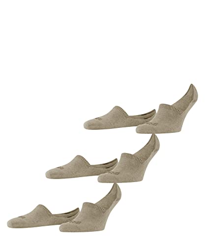FALKE Mężczyźni Stopki Family Invisible 3-Pack M IN Zrównoważona Bawełna niewidoczne jednokolorowe 3 Pak, Beżowy (Sand Melange 4650), 47-50