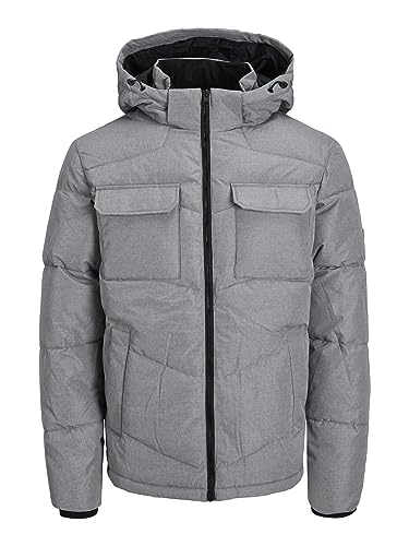 JACK&JONES JJMASON Męska kurtka puchowa SN pikowana kurtka, szara, M, szary, M