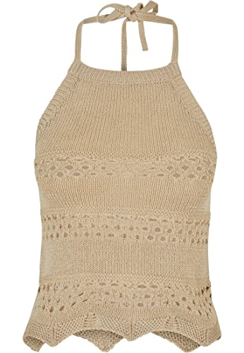 Urban Classics Damski top z wiązaniem na szyi, trawa softseagrass, XL