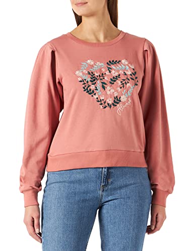 Springfield Damska bluza w kształcie serca z kwiatami, burgundowa, XS, czerwony burgund, XS